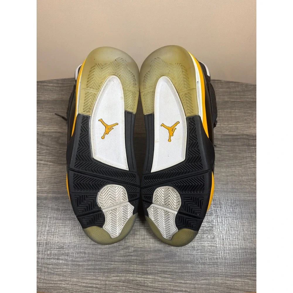 Jordan Dub Zero Black Taxi Yellow Laser Etched Sneakers 311046-071 Mens 12